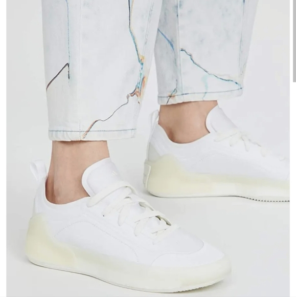NWT Adidas x Stella Mc Cartney Treino White Sneakers Size 7 - Picture 3 of 11